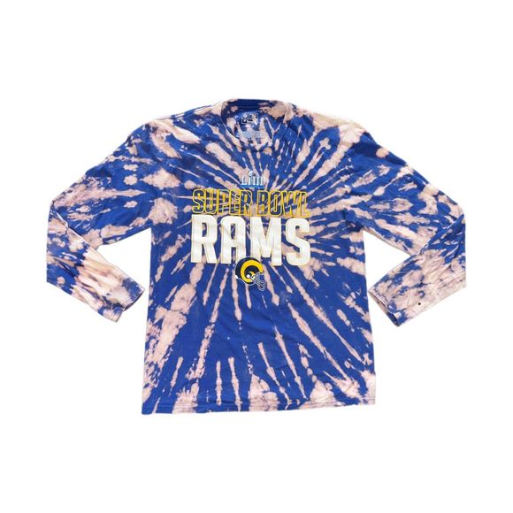 Los Angeles Rams Super Bowl Champs Bleached Long Sleeve Tee - Picture 1 of 4